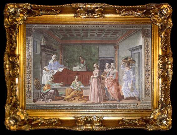 framed  Domenicho Ghirlandaio Geburt Johannes des Taufers, ta009-2